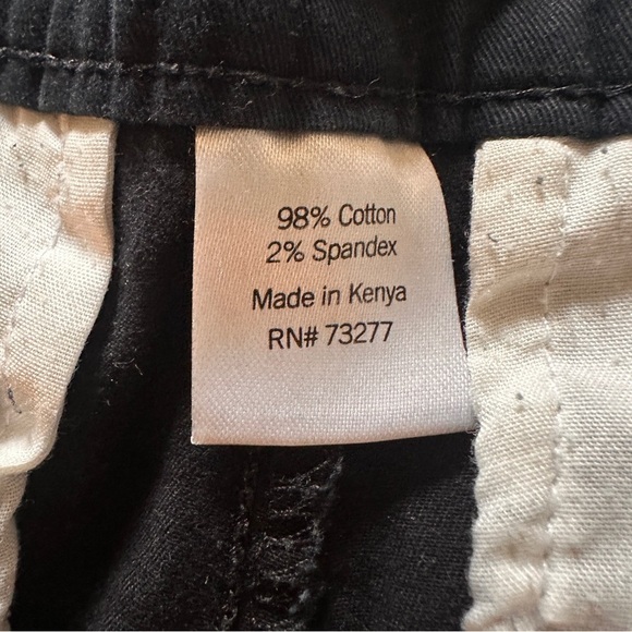 Sonoma Black Chino Shorts Stretch Cotton Casual Summer Size 8 Classic Pockets - Picture 3 of 9